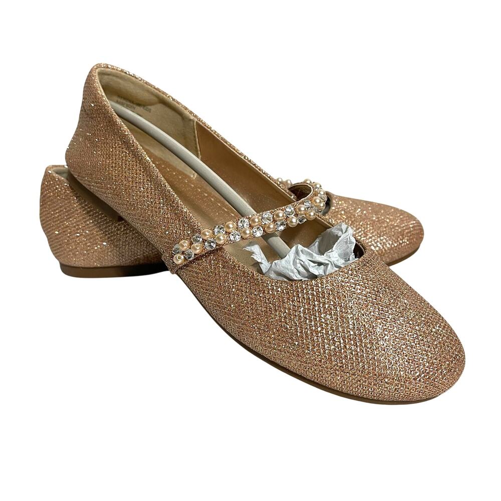 Dream Pairs Girls Mary Jane Dress Shoes Special Occasion Pearl Strap Sz 5